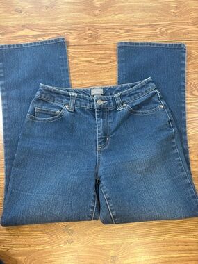 Additions by Chicos Blue Bootcut Jeans Size 0 Short
